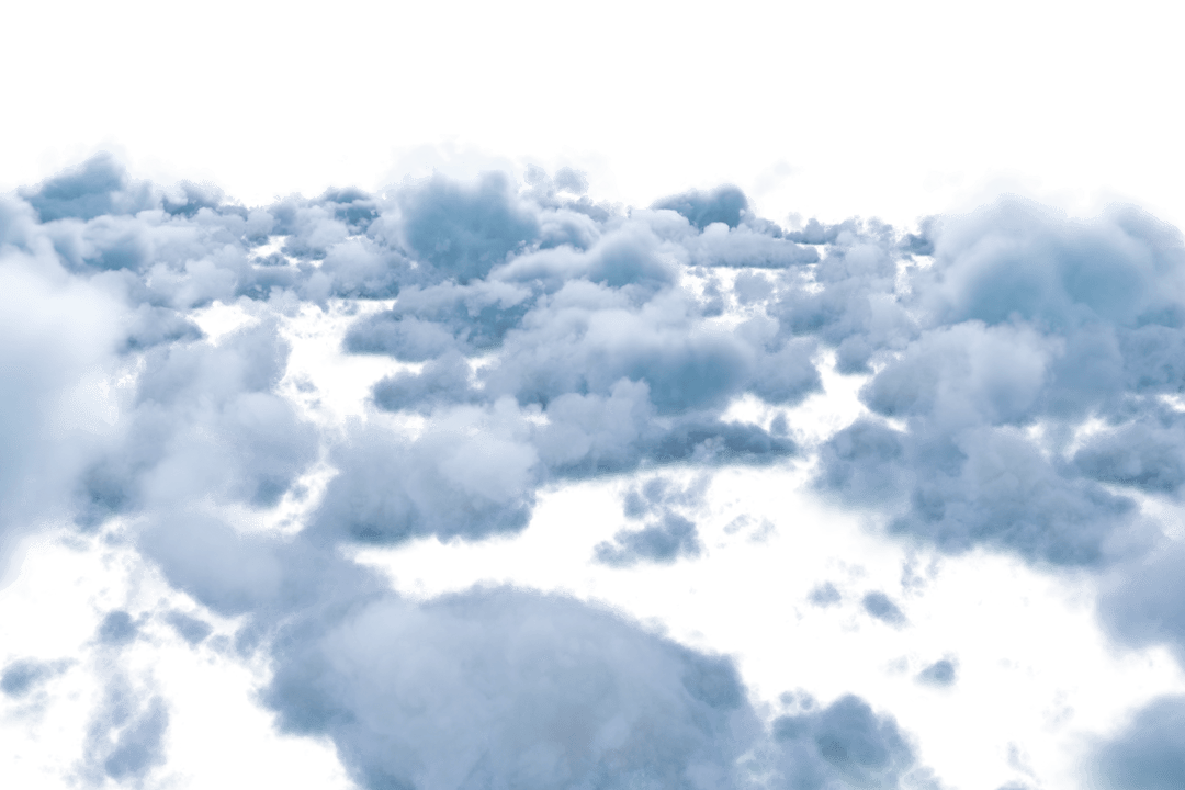 Translucent Cloudscape Overhead Aerial Perspective with Blue Sky