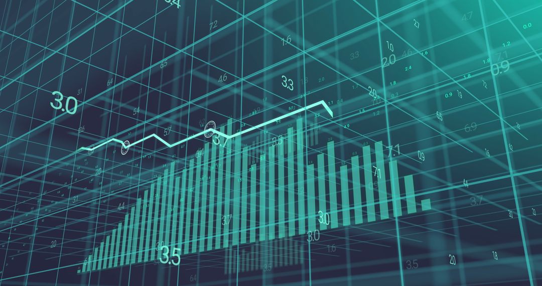 Abstract Financial Graph Showing Digital Market Trends