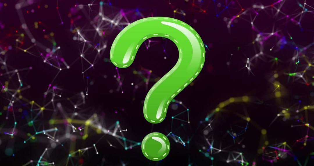 Digital Question Mark Over Neural Network Connection