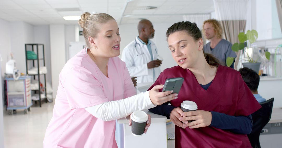 Healthcare Workers Relaxing on Break - Free Images, Stock Photos and Pictures on Pikwizard.com