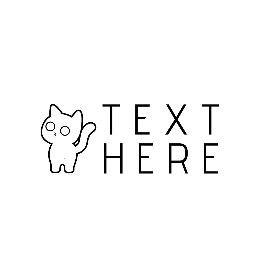 Cute Cartoon Cat with Custom Text Template Design - Download Free Stock Templates Pikwizard.com