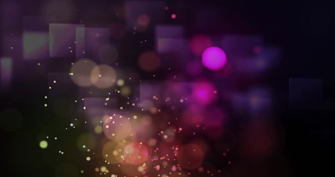 Colorful Abstract Bokeh and Shapes on Dark Background