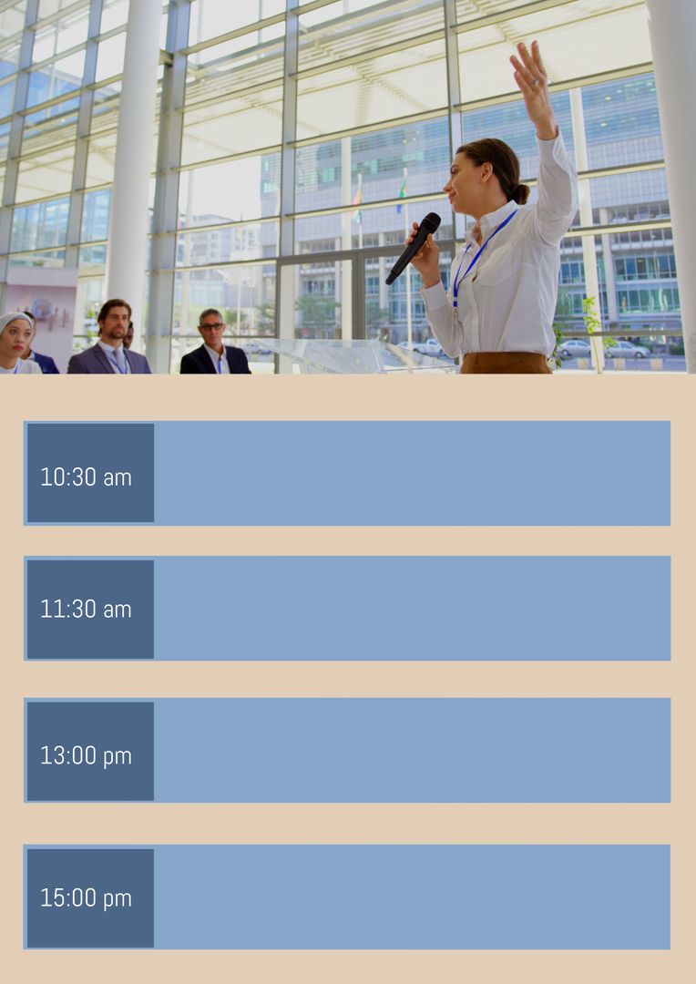 Business Conference Presentation and Schedule Design Template