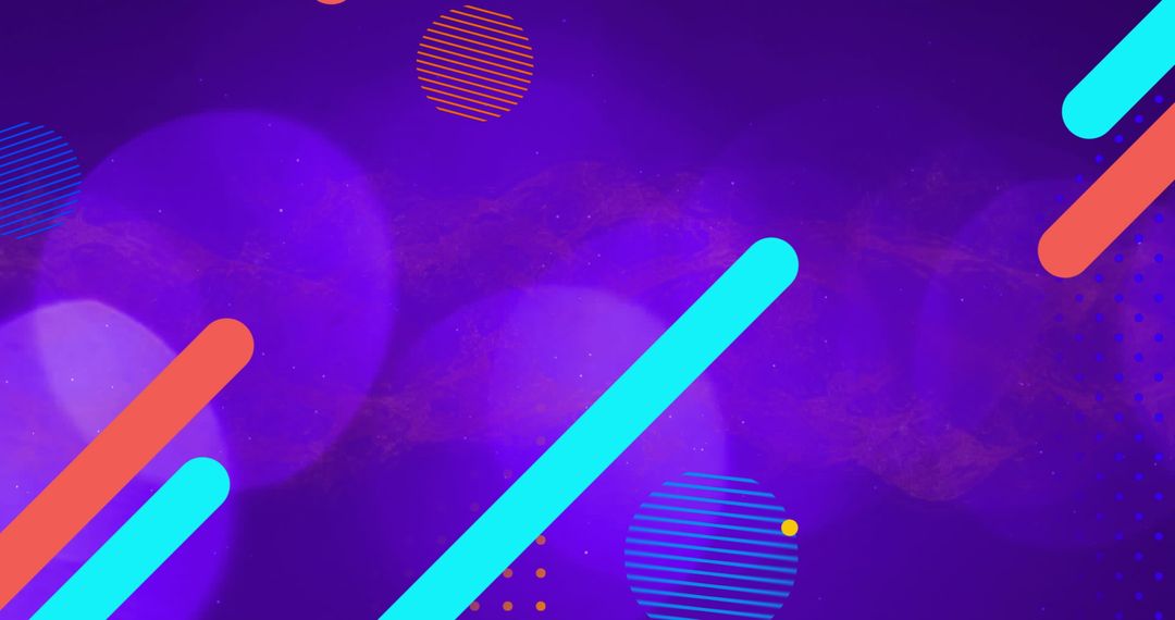 Abstract Geometric Shapes Over Vibrant Blue Background Design