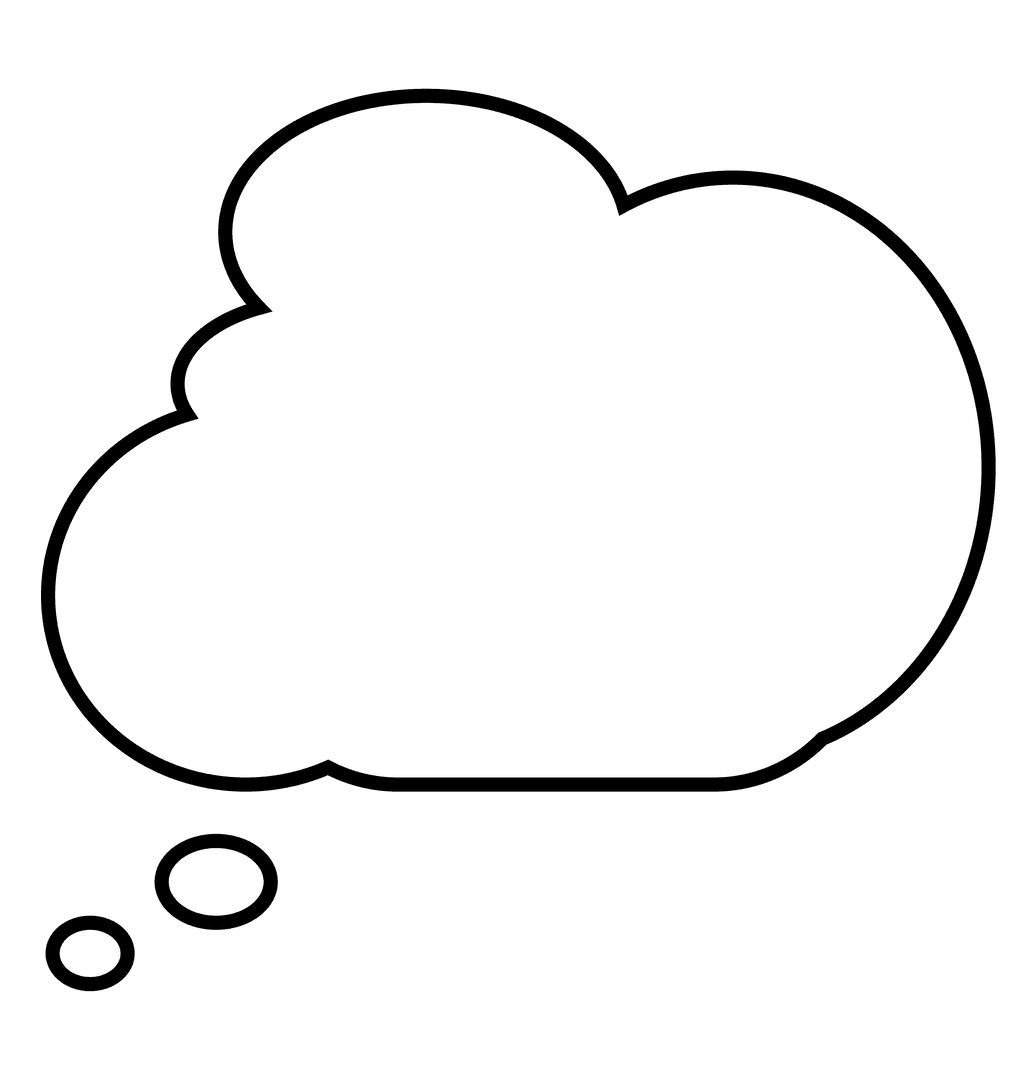 Blank Thought Bubble on Transparent Background for Communication and Design