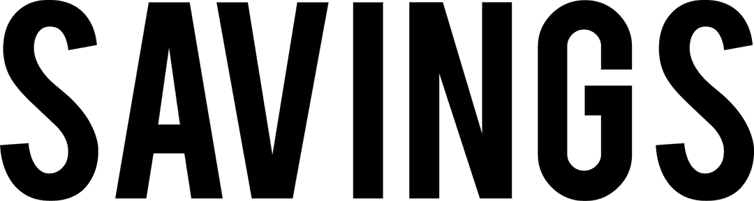 Savings Text Illustration on Transparent Background for Finance Projects