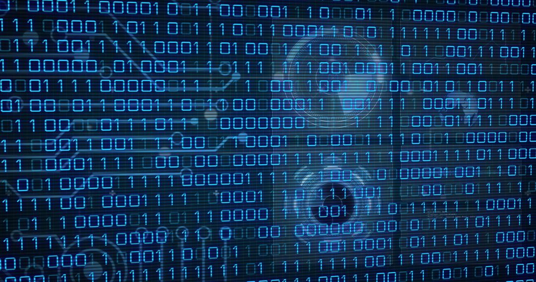 Abstract Binary Code Background with Digital Interface - Free Images, Stock Photos and Pictures on Pikwizard.com