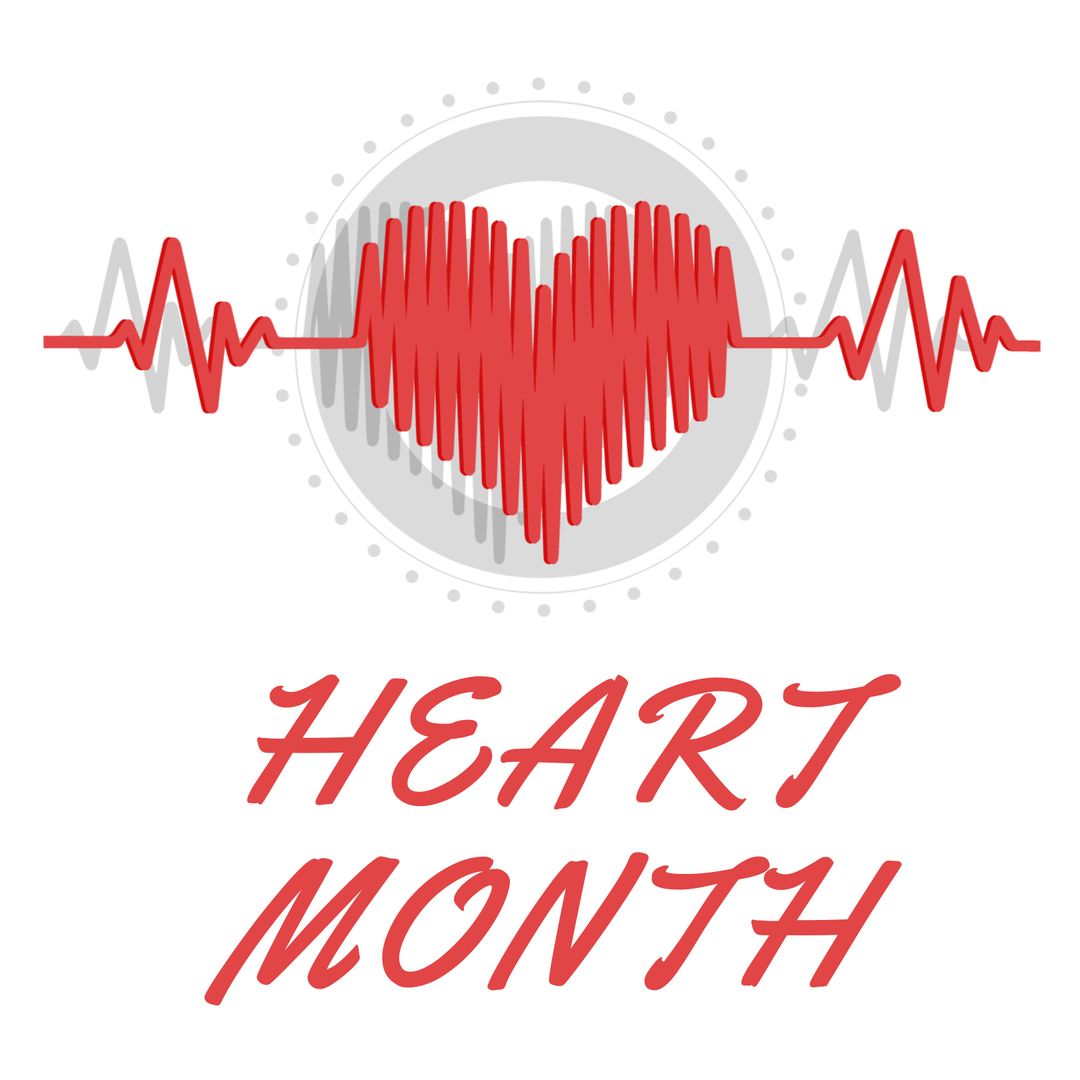 Illustration Merging Heart Shape with Heartbeat Rhythm for Cardiovascular Awareness