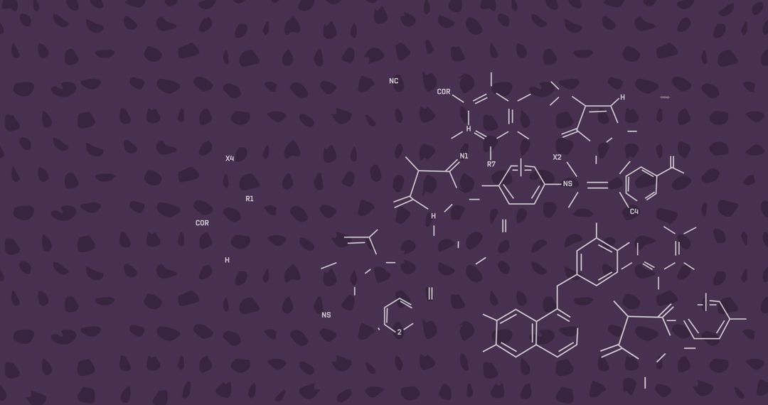 Abstract Digital Data Network with Chemical Structures