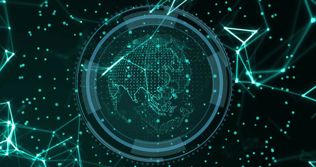 Digital Globe with Network Connections Showcasing Global Connectivity