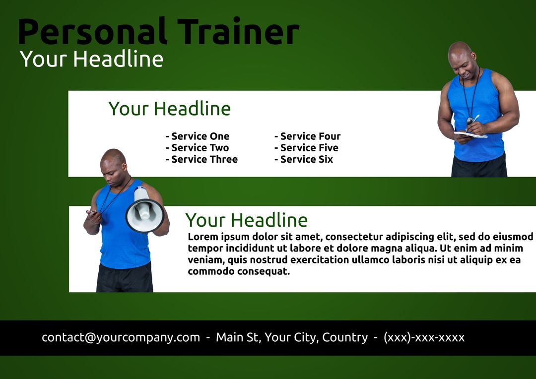 Personal Trainer Promotion with Motivational Fitness Template