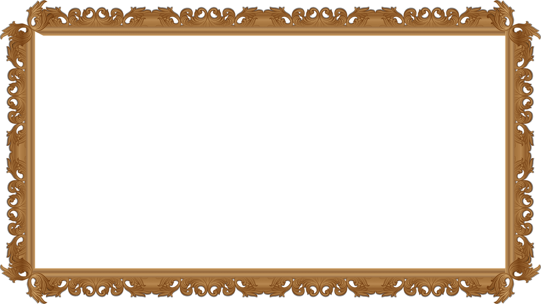 Transparent Baroque Ornate Frame with Acanthus Scrolls