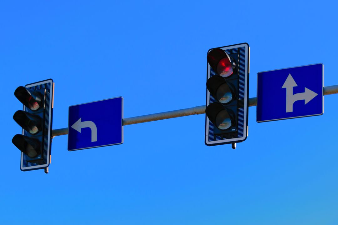Traffic Lights with Red Light on - Free Images, Stock Photos and Pictures on Pikwizard.com