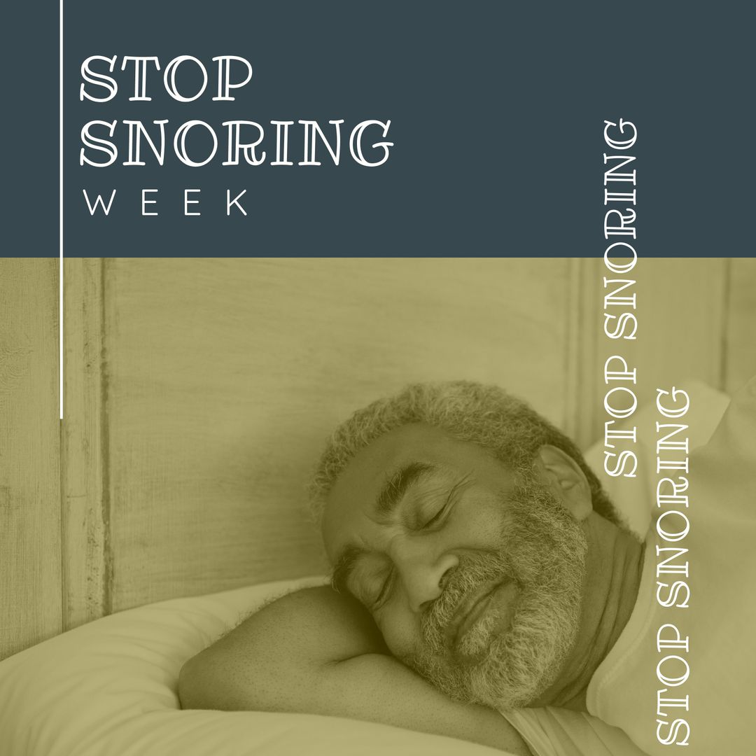 Campaign to Raise Awareness During Stop Snoring Week - Download Free Stock Templates Pikwizard.com