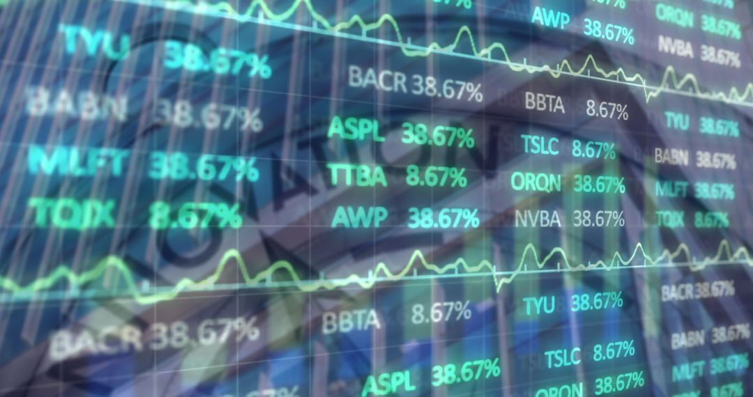 Digital Financial Data Streams on Virtual Stock Market Interface