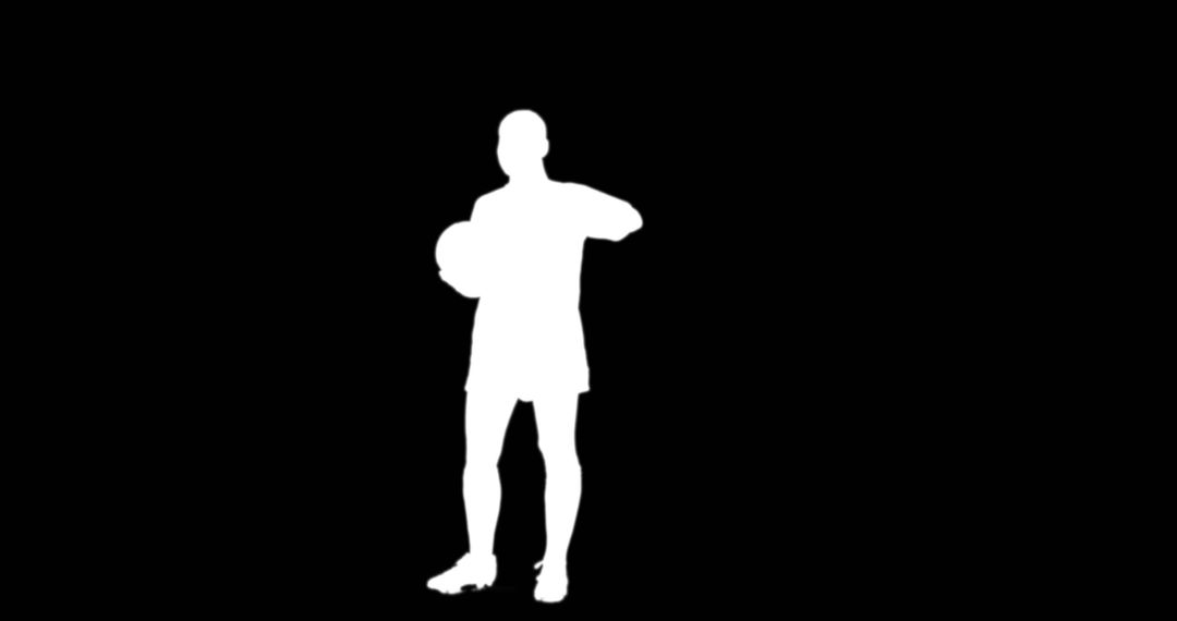 Silhouette of Soccer Player Holding Soccer Ball - Free Images, Stock Photos and Pictures on Pikwizard.com