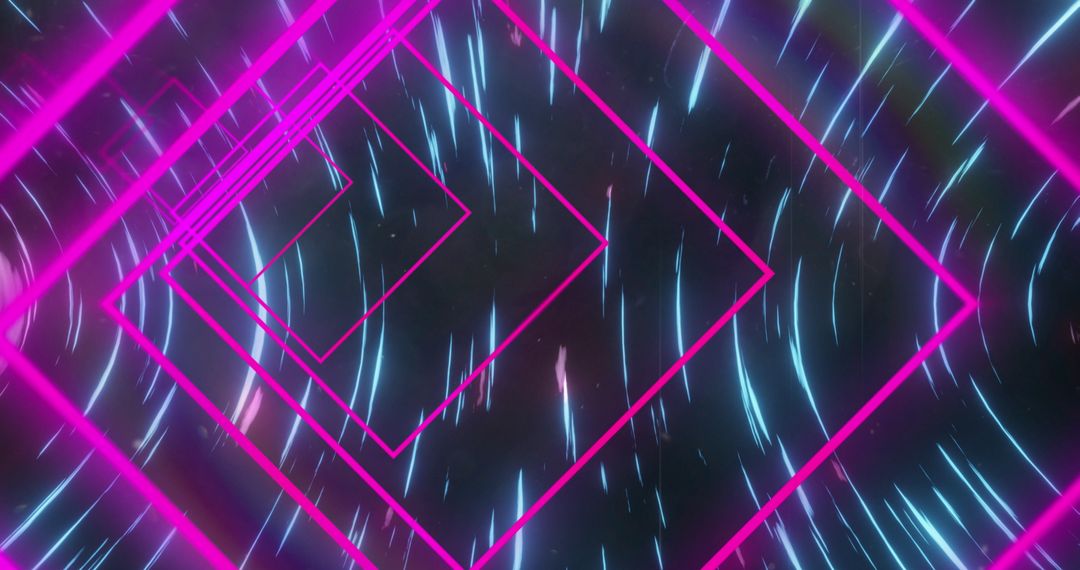 Abstract Futuristic Neon Matrix with Glowing Squares - Free Images, Stock Photos and Pictures on Pikwizard.com