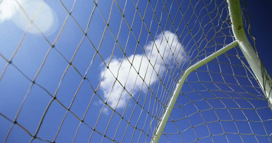 Close-Up View of Net Goal Post in Sports Field - Free Images, Stock Photos and Pictures on Pikwizard.com