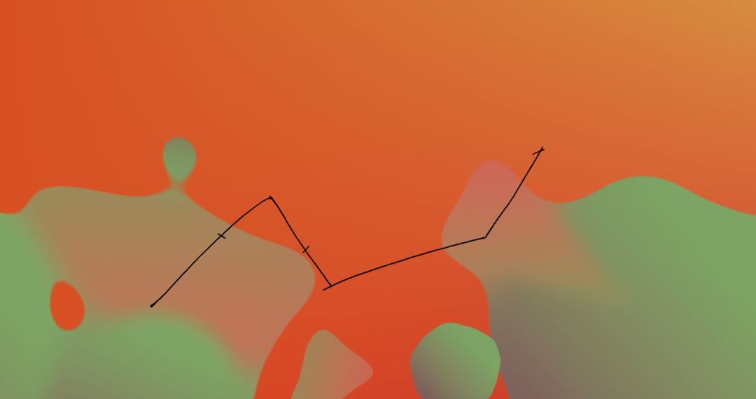 Abstract Geometric Line on Vivid Gradient Background