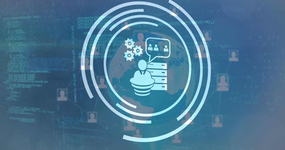 Digital Network and Data Concepts with Global Connections