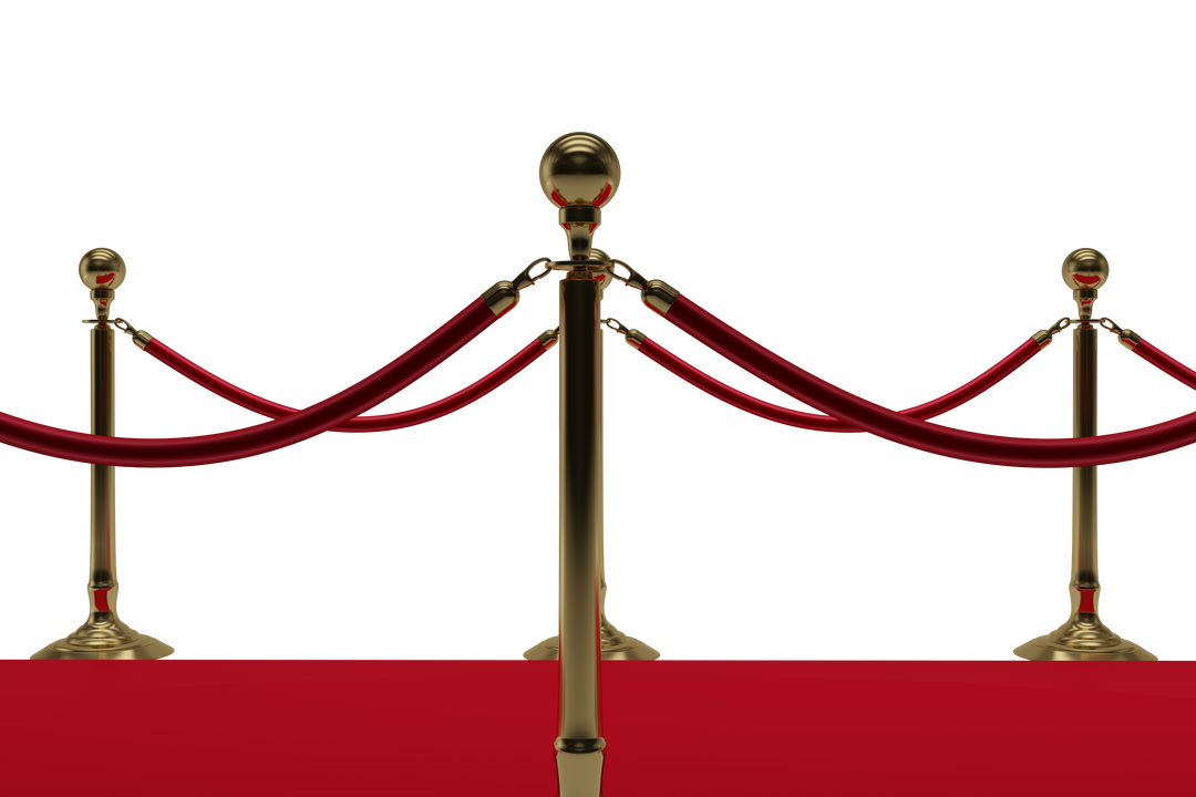 Transparent Red Carpet and Golden Stanchions with Velvet Ropes - Download Free Stock Images Pikwizard.com