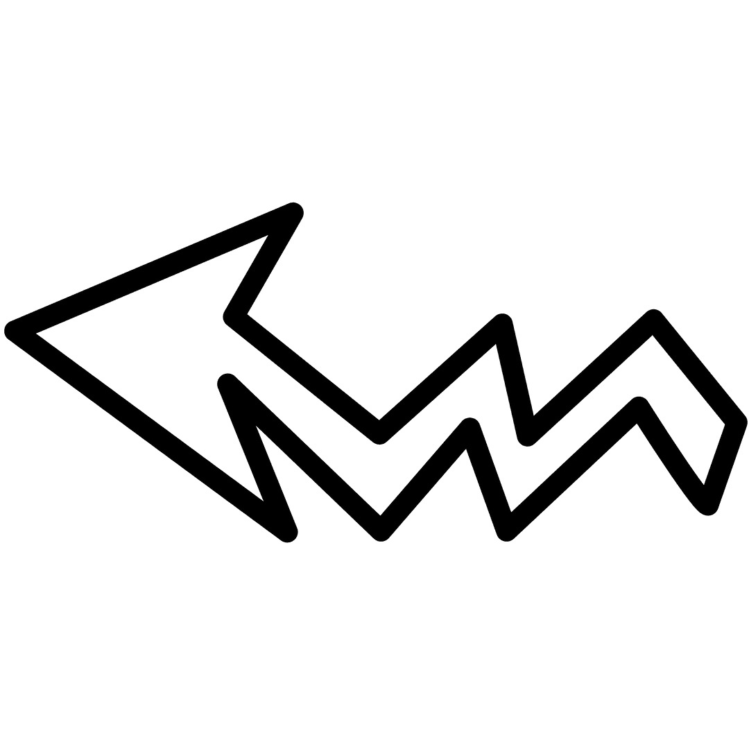 Black Arrow Icon Design on Transparent Background