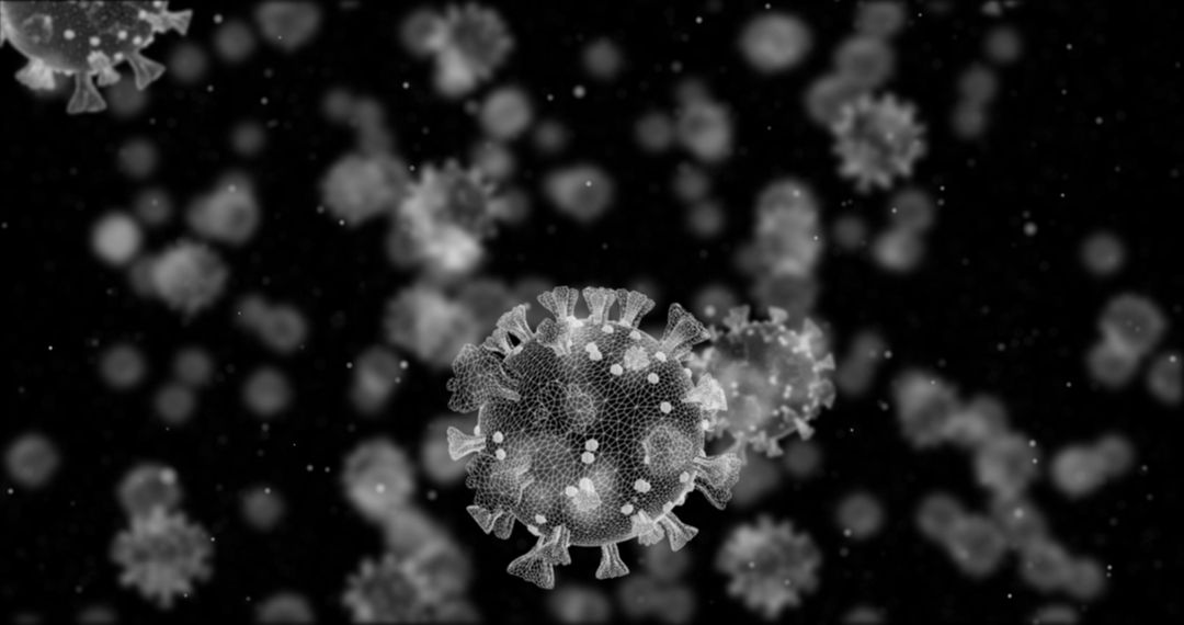 Microscopic View of Virus Cells During Pandemic