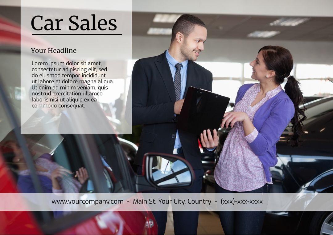 Salesperson Building Trust with Buyer in Car Showroom - Download Free Stock Templates Pikwizard.com