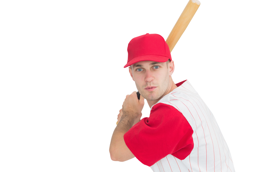 Caucasian Male Baseball Player Ready to Bat - Download Free Stock Images Pikwizard.com