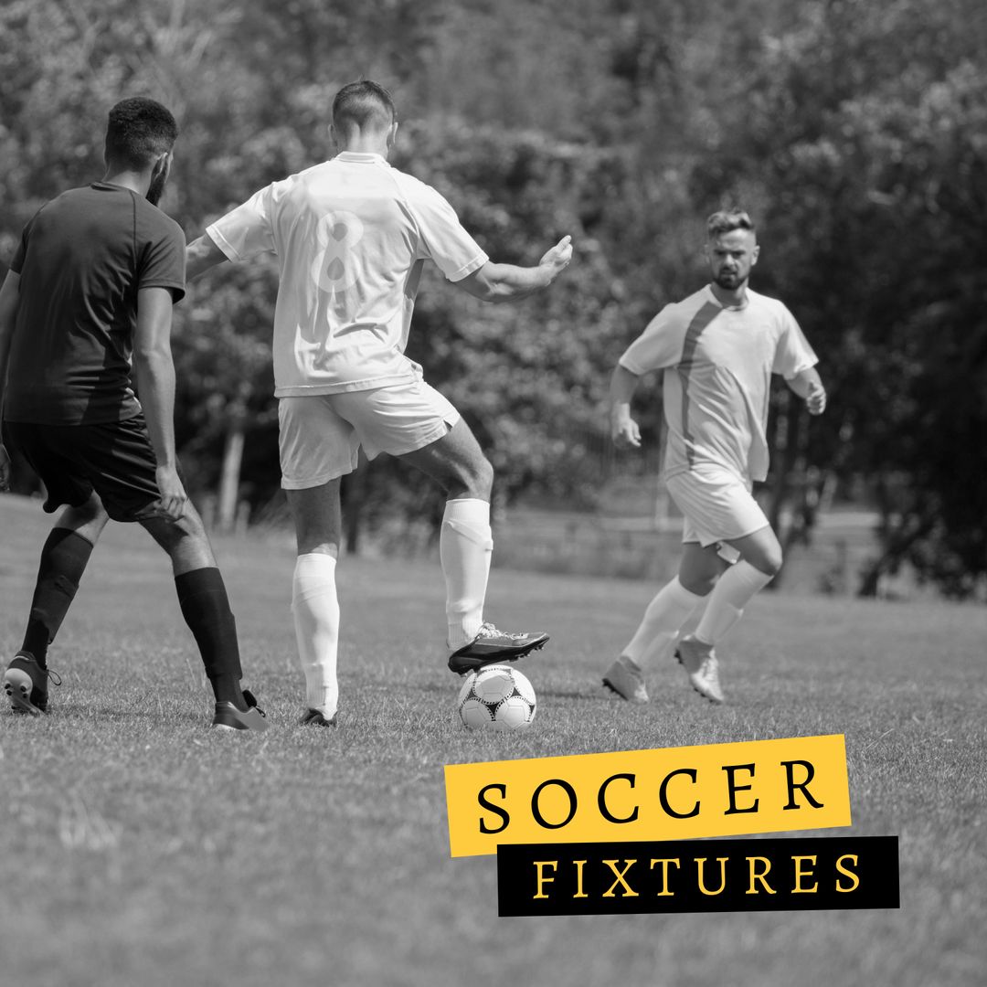 Caucasian Soccer Players Training on Field