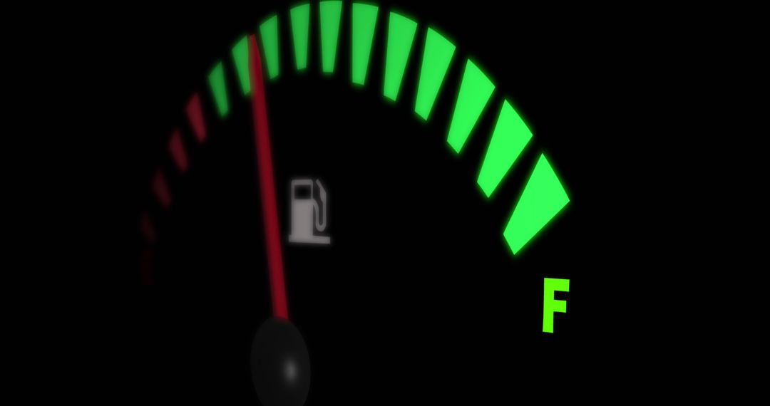 Fuel Gauge Showing Full Tank on Black Background - Free Images, Stock Photos and Pictures on Pikwizard.com