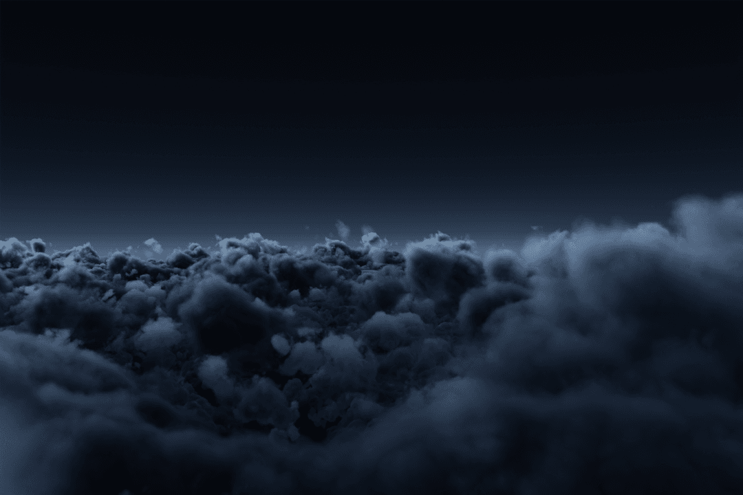 Scenic Moonlit Clouds Against Transparent Dark Sky