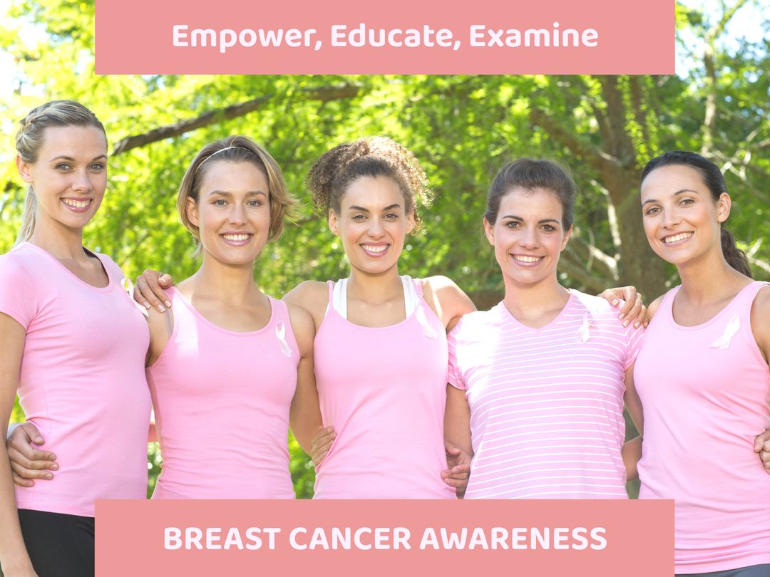 Group of Women in Pink Promoting Breast Cancer Awareness - Download Free Stock Templates Pikwizard.com