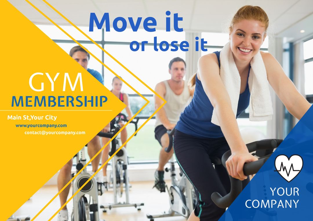 Energizing Gym Membership Promotion with Motivated Cyclist