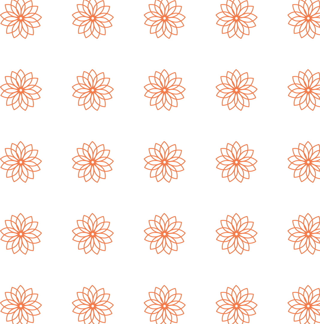 Orange Flower Pattern Transparency Design Seamless
