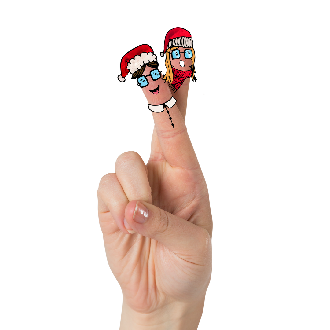 Hand with Finger Puppets in Holiday Costume on Transparent Background - Download Free Stock Images Pikwizard.com