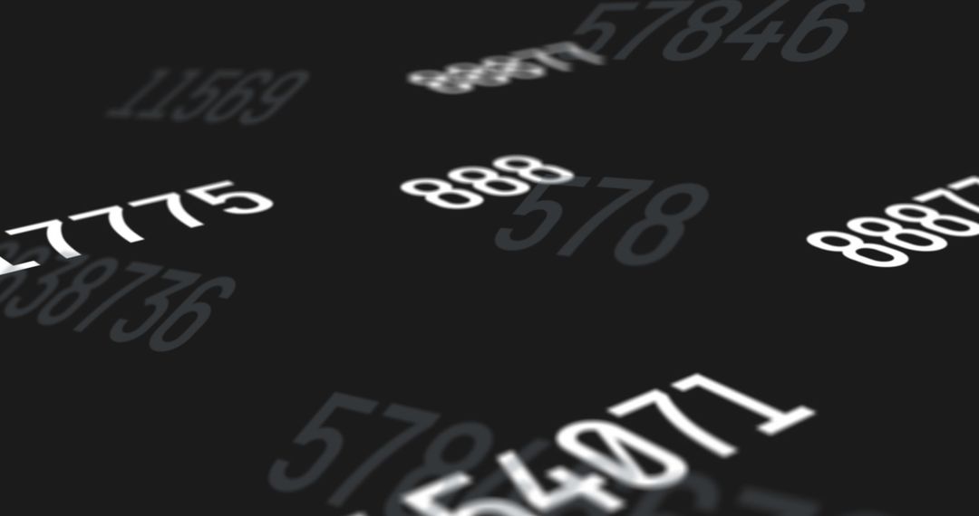 Dynamic Changing Numbers on Dark Background for Learning Concept