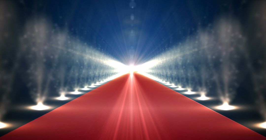 Illuminated Red Carpet Leading to Bright Light - Free Images, Stock Photos and Pictures on Pikwizard.com