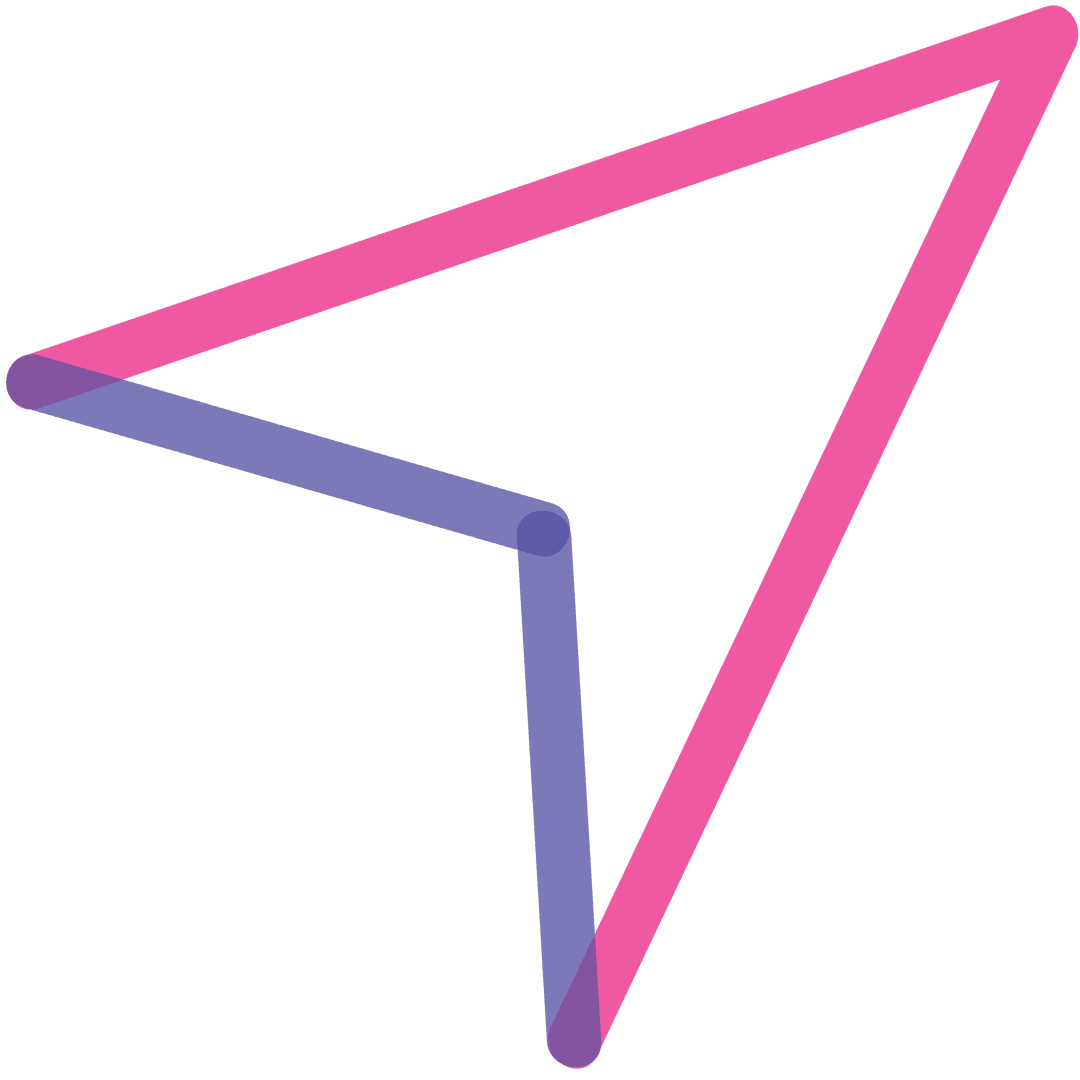 Transparent Pink and Blue Abstract Arrow Design
