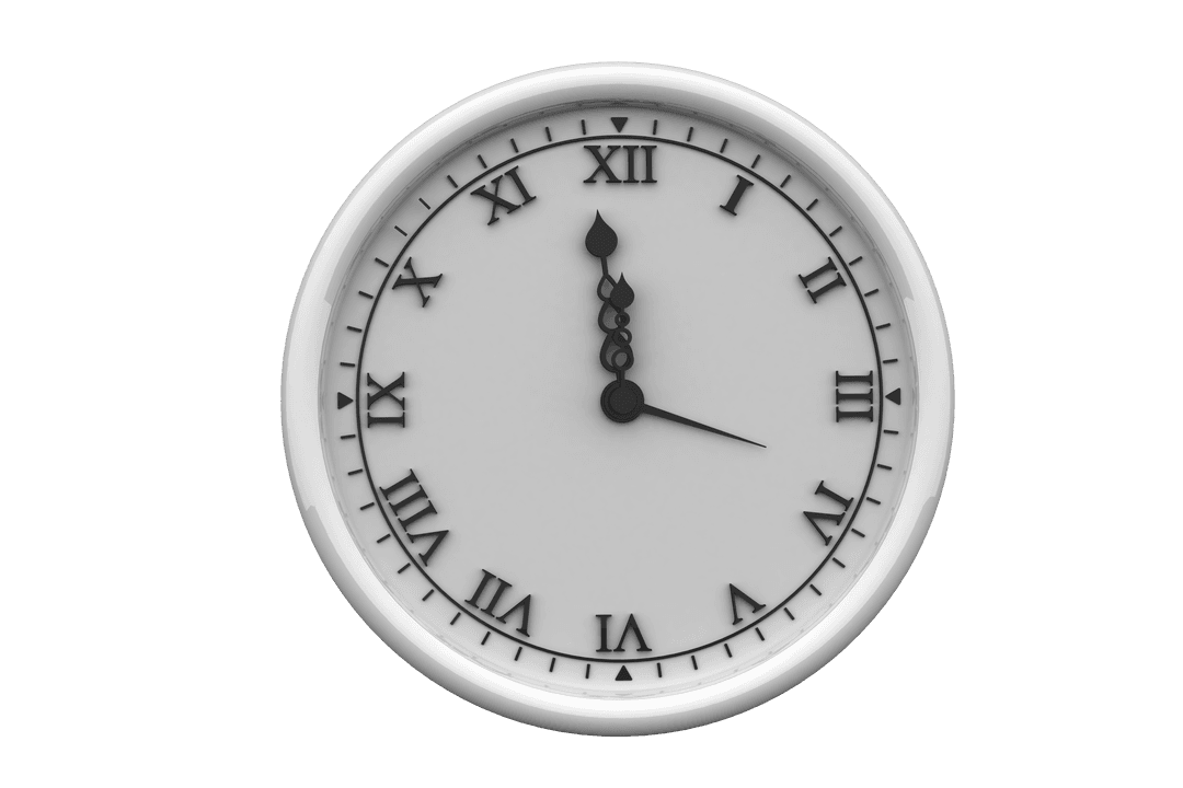 Classic Transparent Wall Clock with Roman Numerals