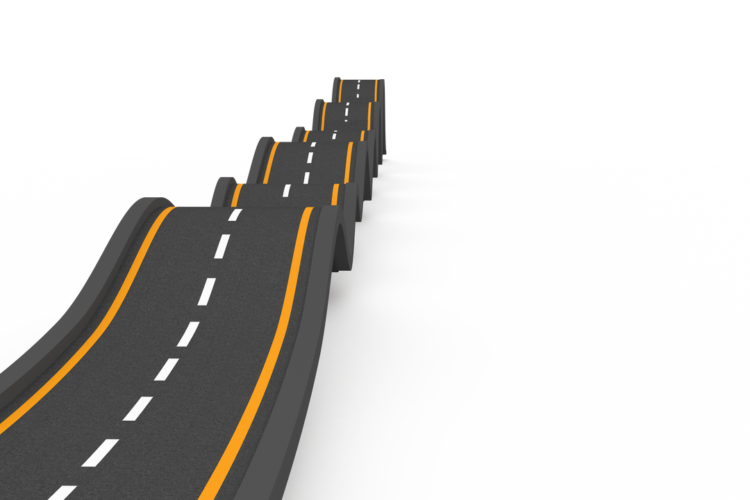 Undulating Road on Transparent Background Illustrating Journey and Challenges - Download Free Stock Images Pikwizard.com