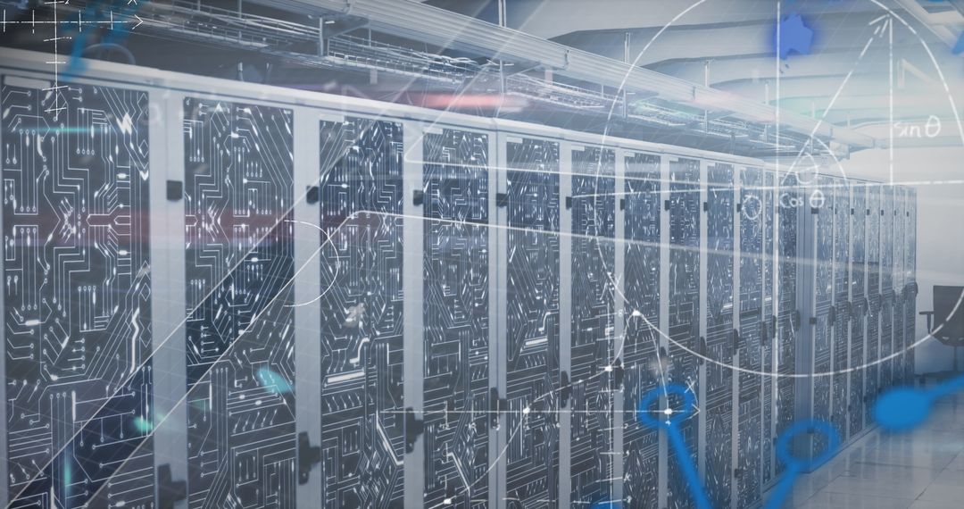 Network Servers and Data Processing Illustrations