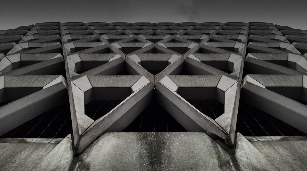 Unique Architectural Facade with Geometric Pattern - Free Images, Stock Photos and Pictures on Pikwizard.com