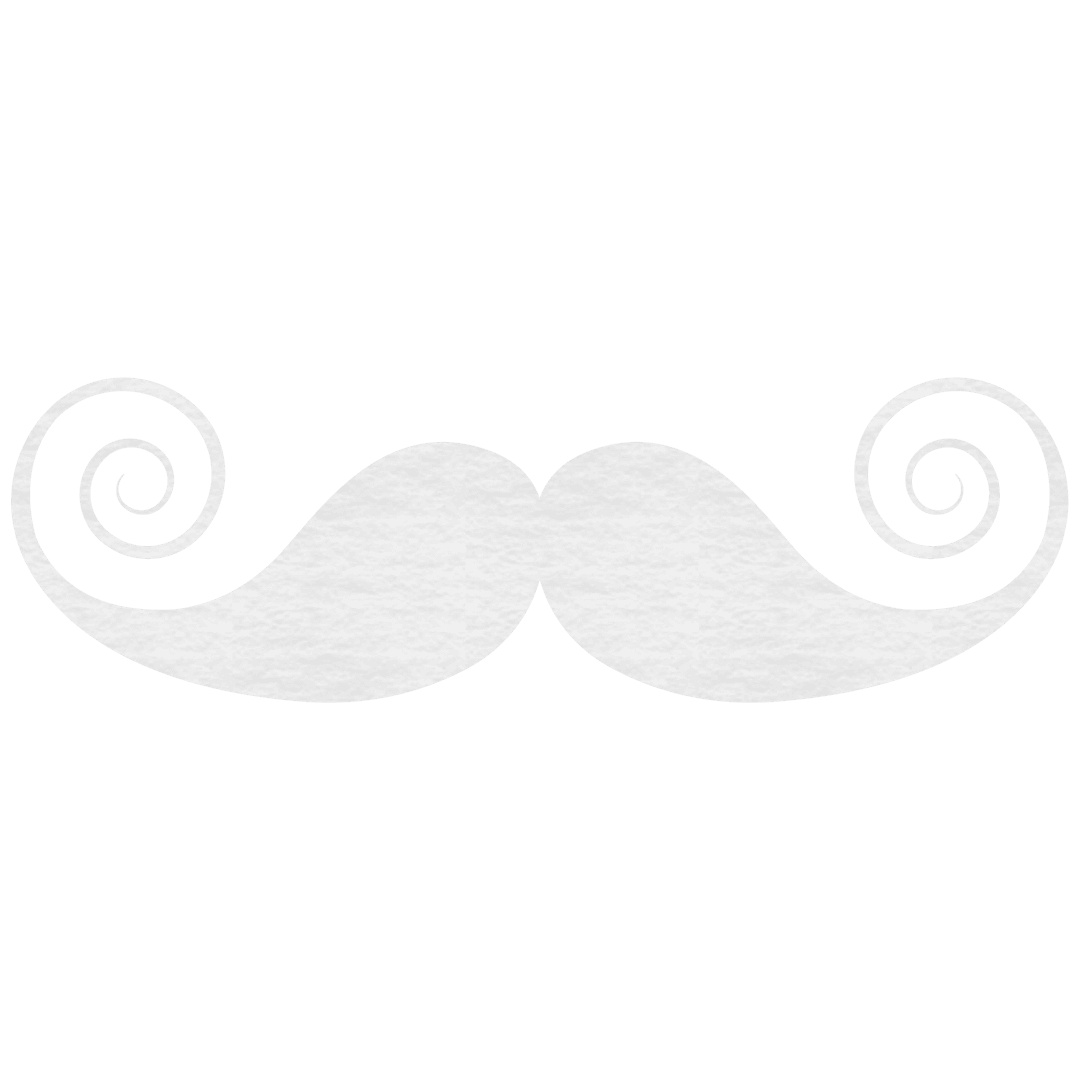 White Paper Moustache Transparent Design for Projects