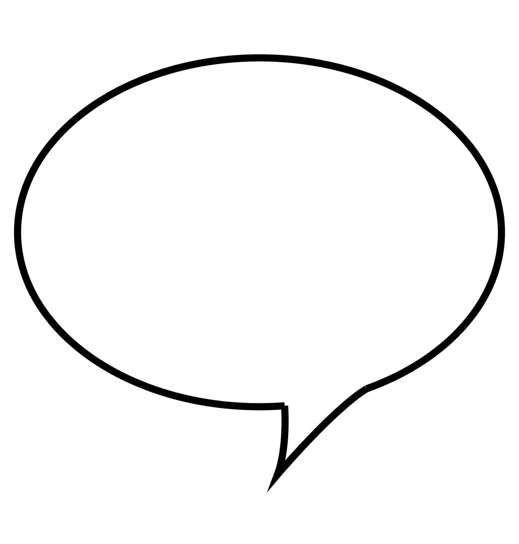 White Speech Bubble on Transparent Background for Communication Icon