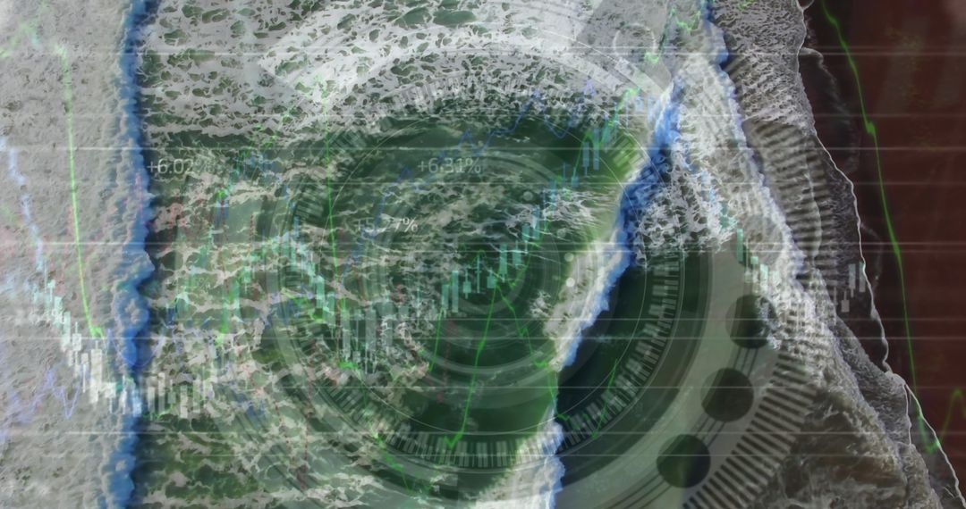 Intertwined Ocean and Finance Concepts with Data Overlay