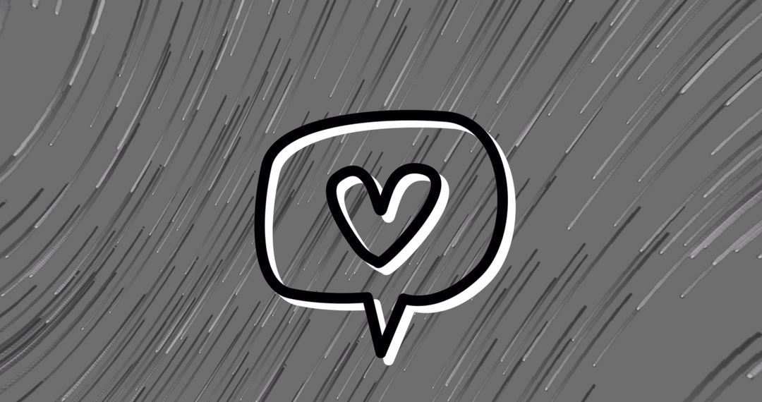 Heart Icon with Composition Speech Bubble Overlay
