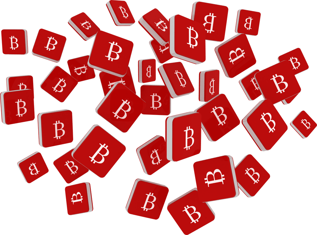 Falling Bitcoin Blocks Illustrating Financial Aprilscreen - Download Free Stock Images Pikwizard.com