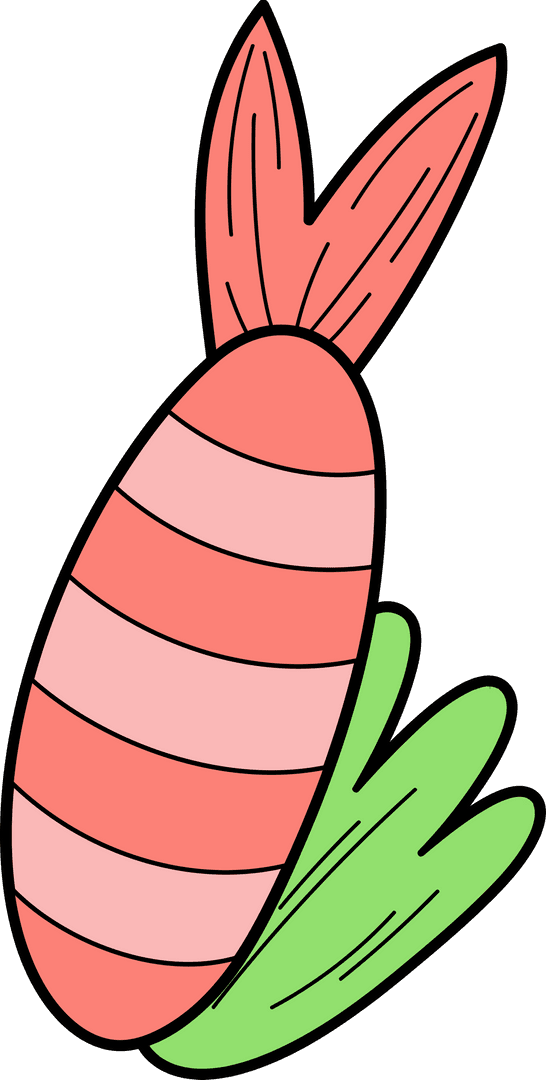 Whimsical Bunny-Eared Egg on Transparent Background