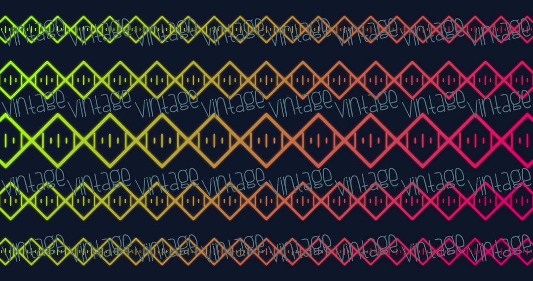 Colorful Digital Pattern with Vintage Text Overlay